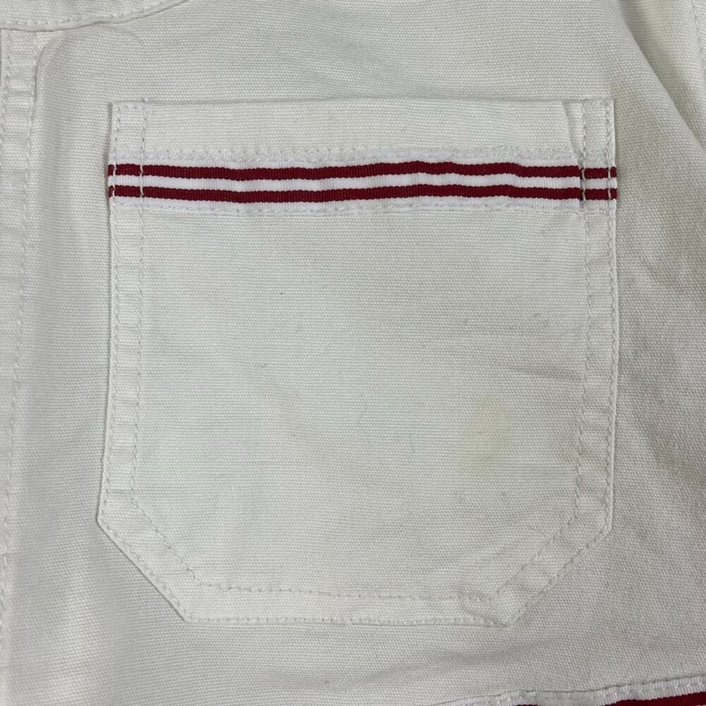 Pilcro Marseille Skort Size 26 White Contrasting Red Stripes Along Hem - Picture 5 of 13